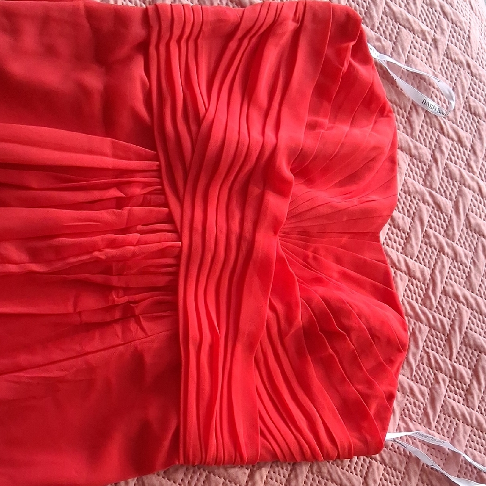 Vibrant Strapless Red Dress